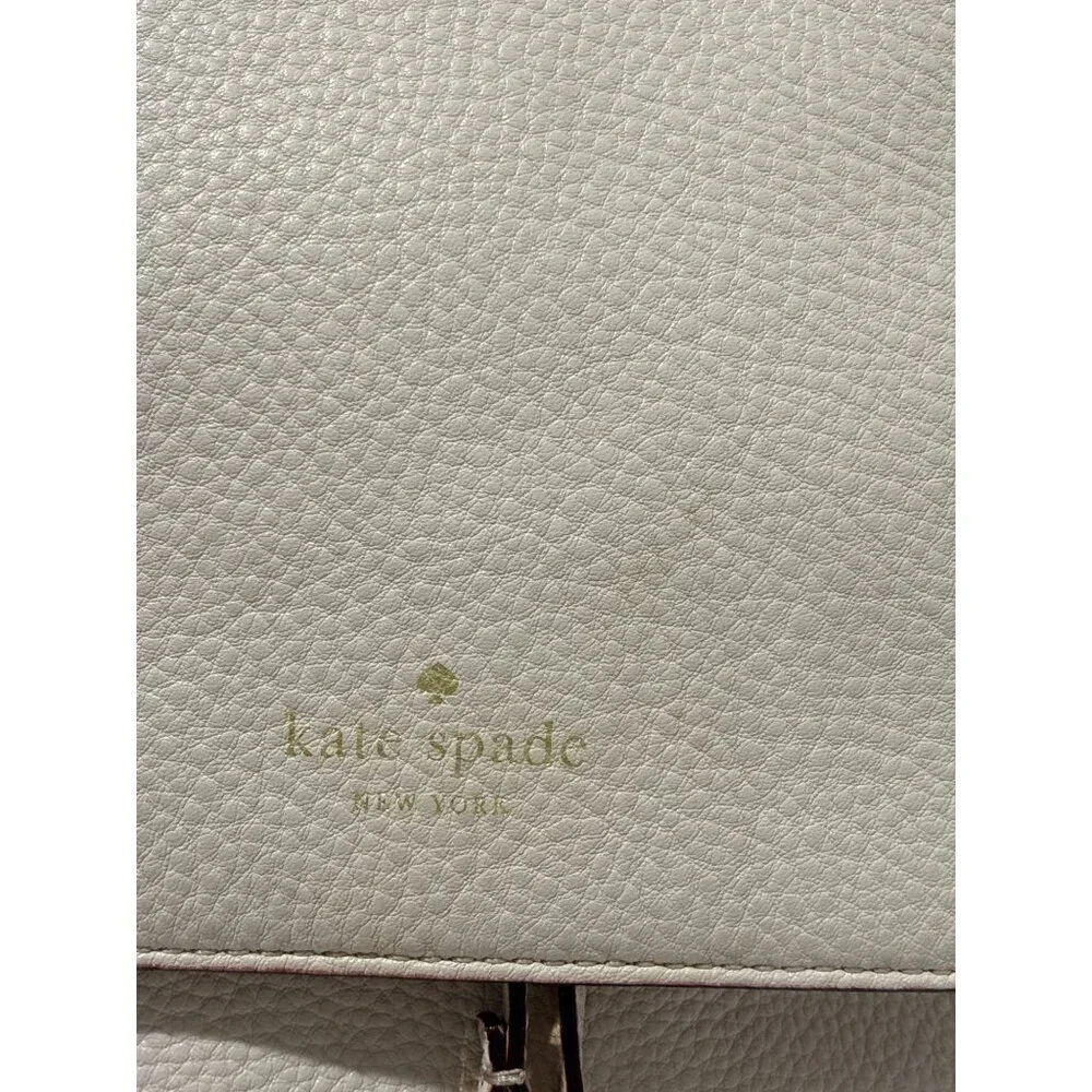 Kate Spade Pebble Leather Drawstring Flap Backpack Leather